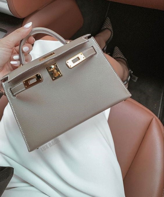 MINI TOP HANDLE GOLD CLASP HANDBAG